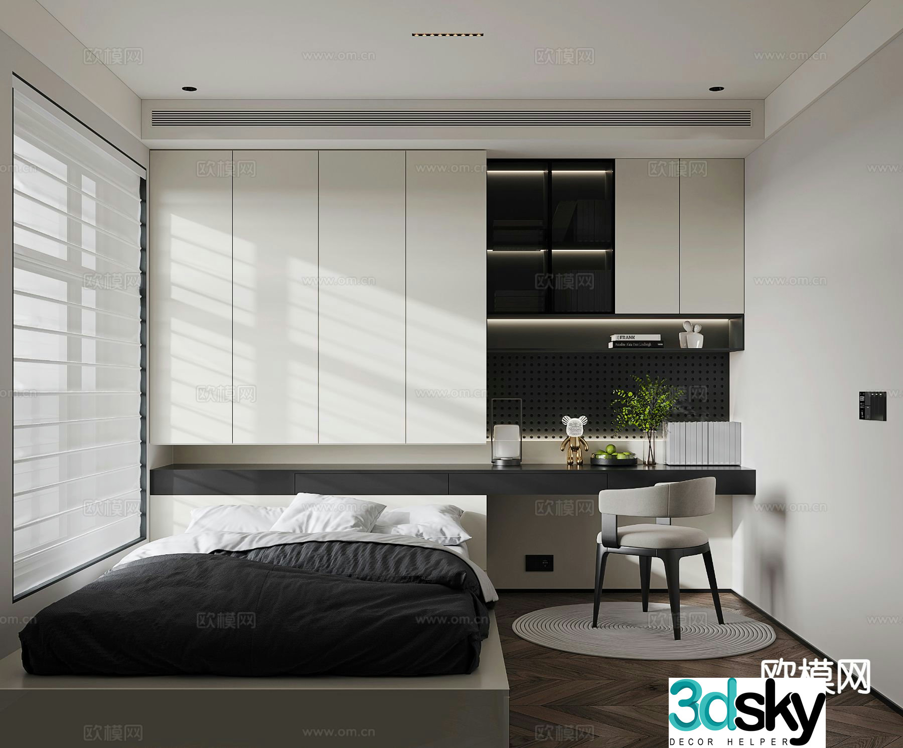 3d model of tatami bedroom and second bedroom