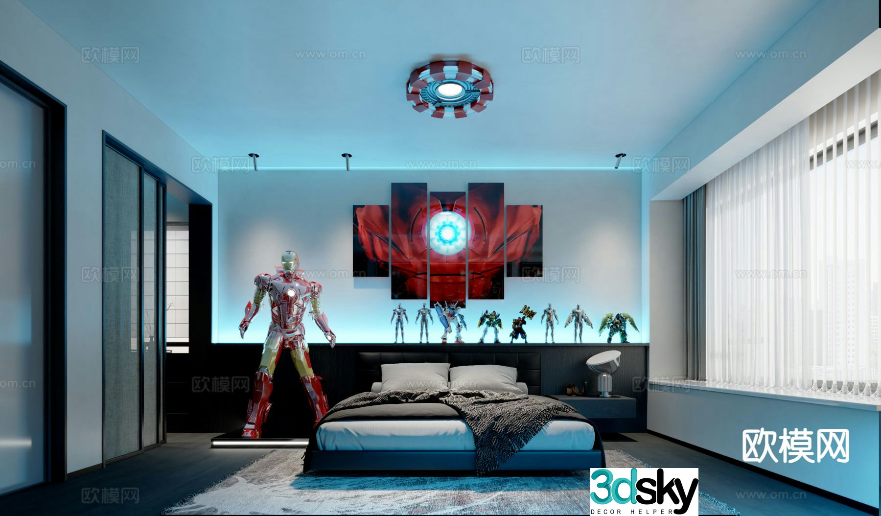 Modern theme children’s room 3D model of children’s room