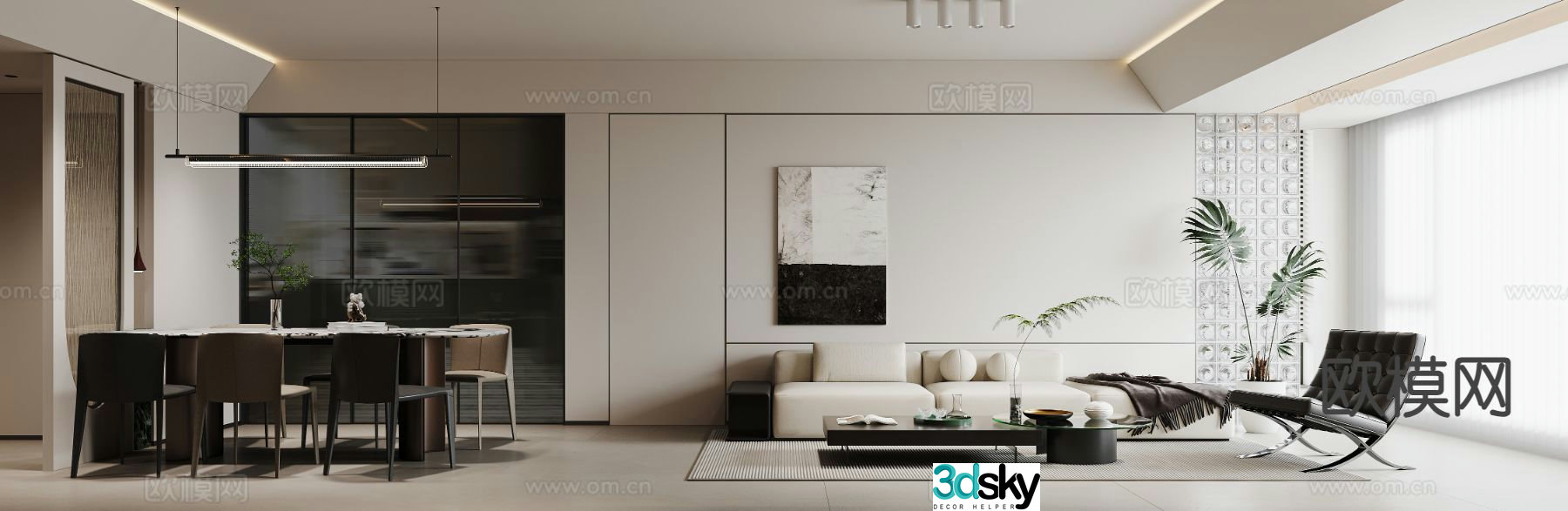 Italian restaurant 3d model