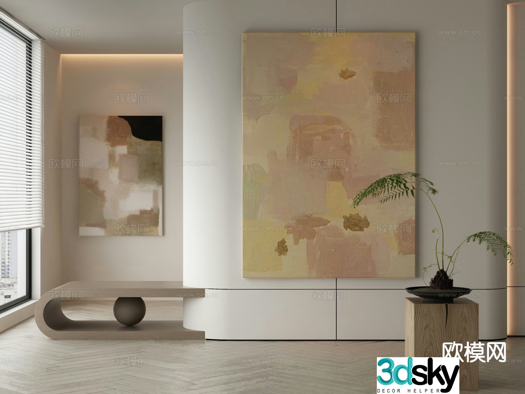 Decorative painting texture painting hanging painting 3d model