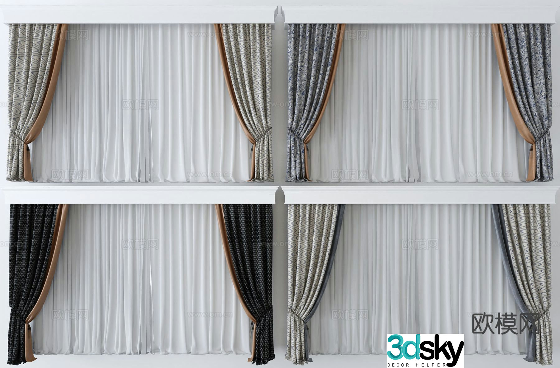 curtain 3d model