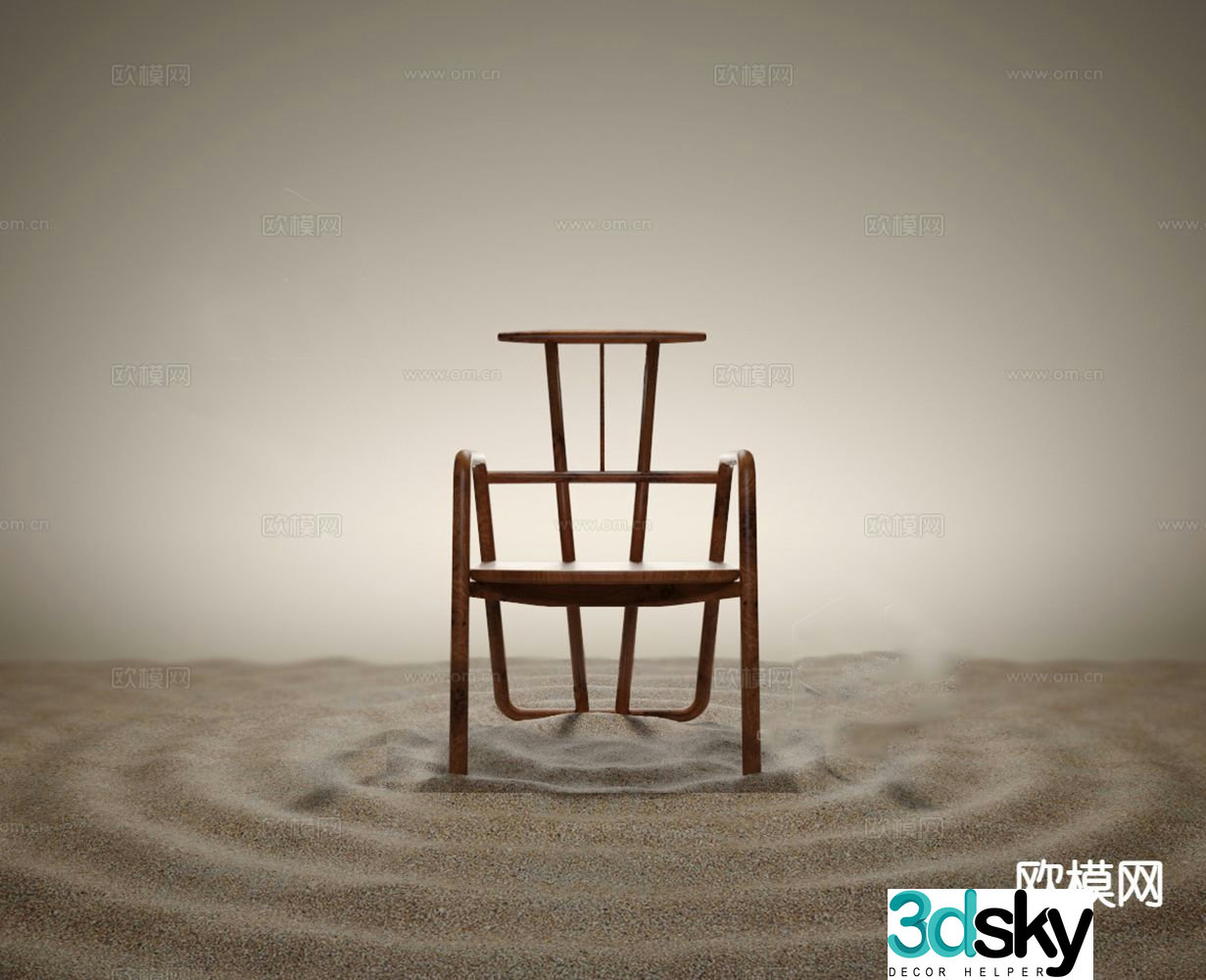 New Chinese style leisure chair chair Taishi chair tea chair 3d model