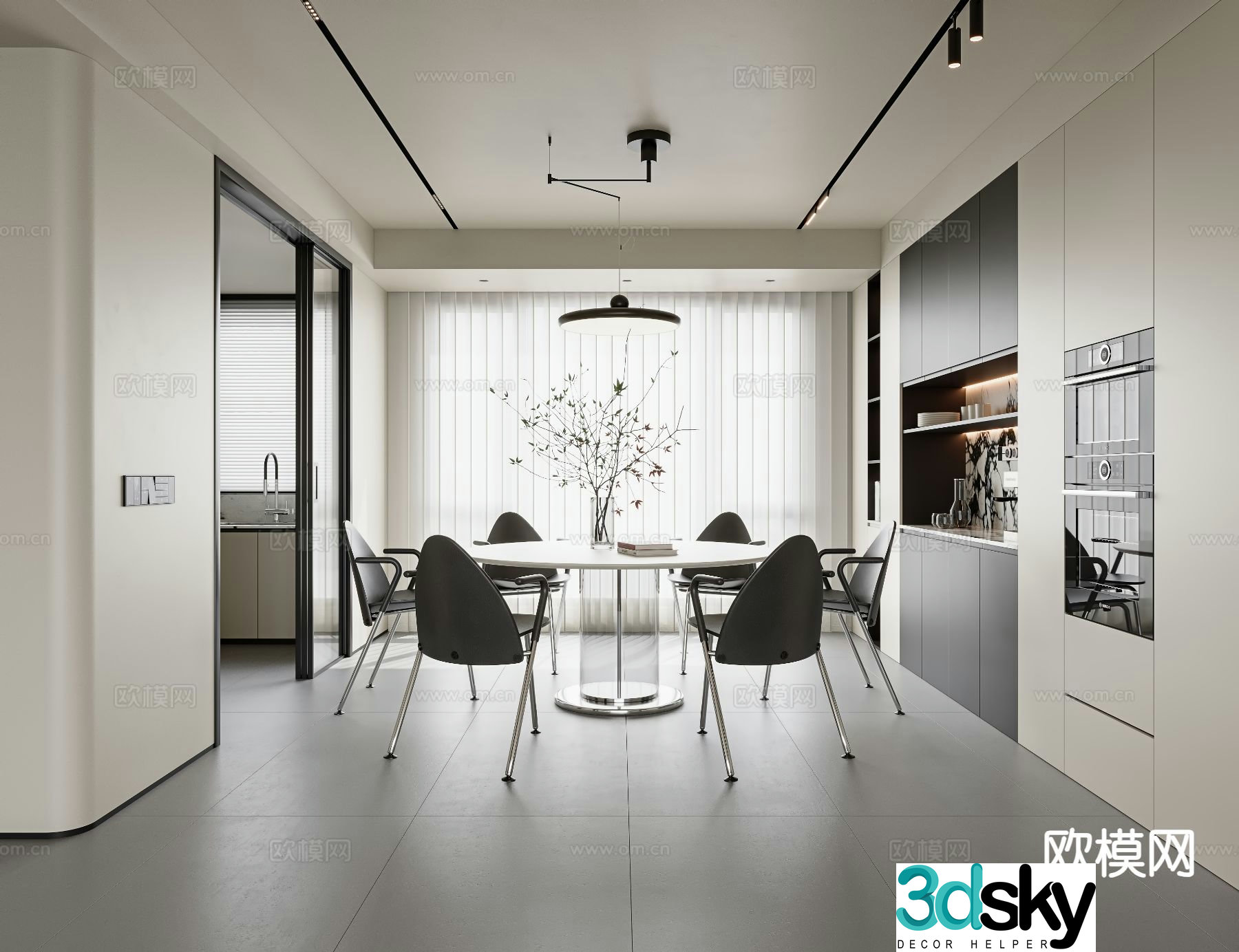 Modern restaurant 3d model