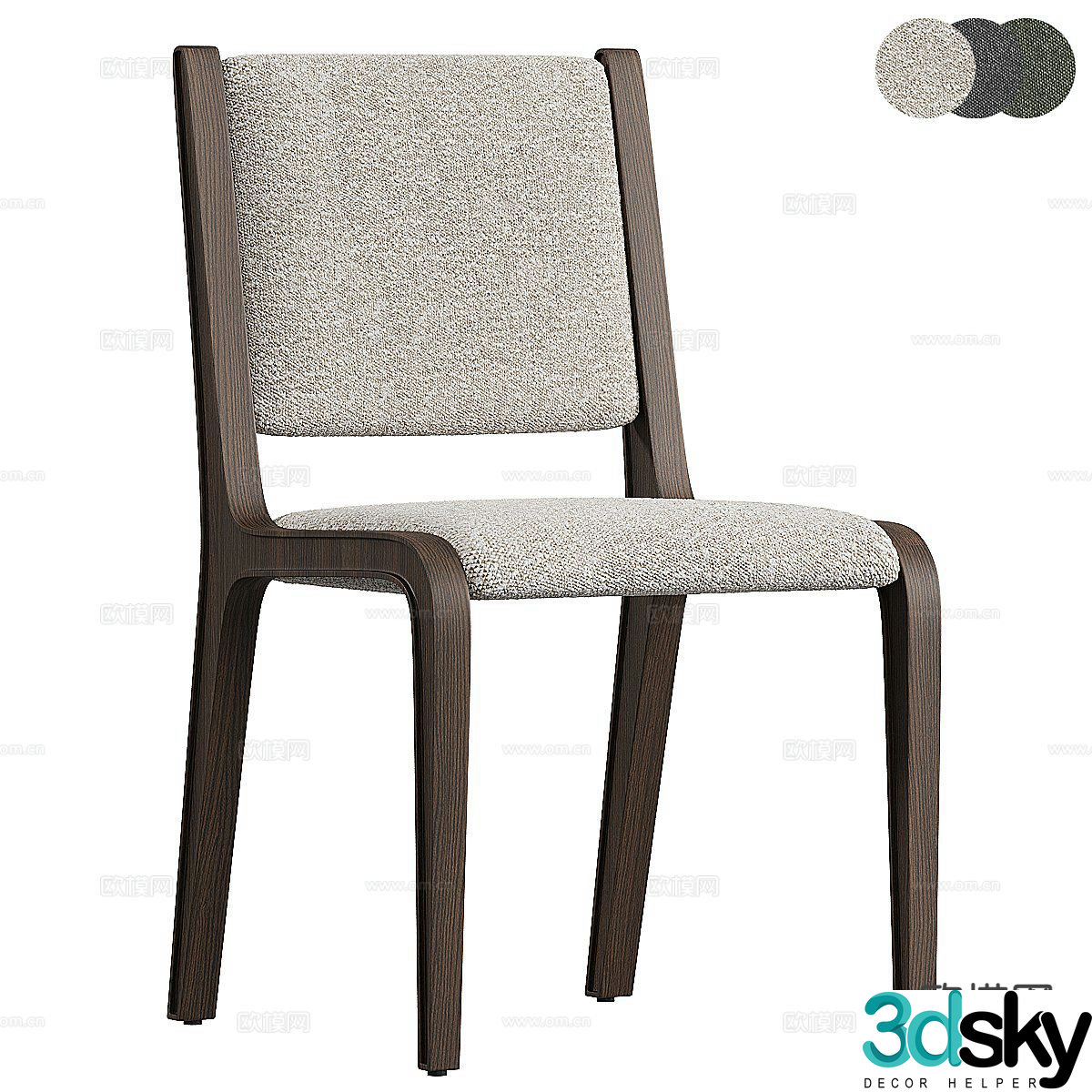 Modern chair dining chair 3d model