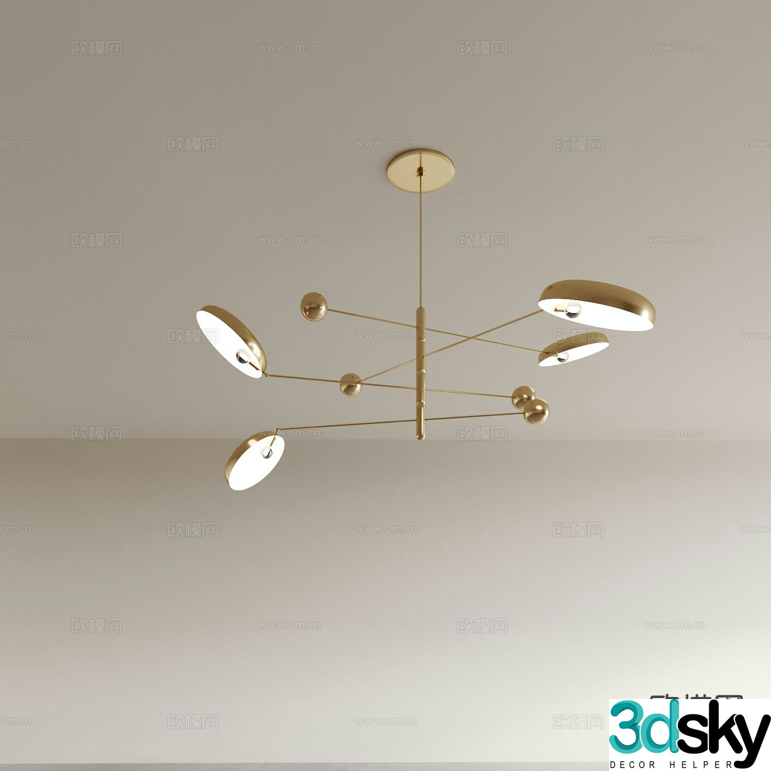 Light luxury chandelier dining room chandelier living room chandelier 3D model