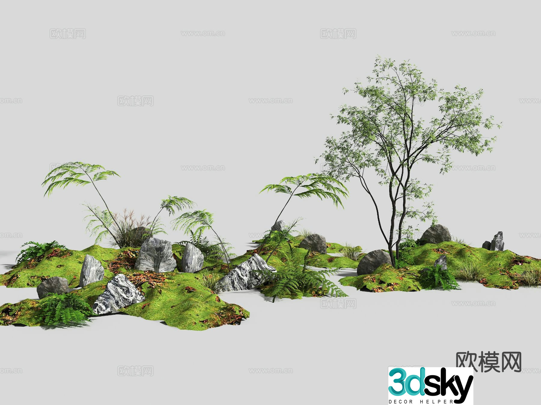 Mountain terrain micro terrain micro landscape 3d model