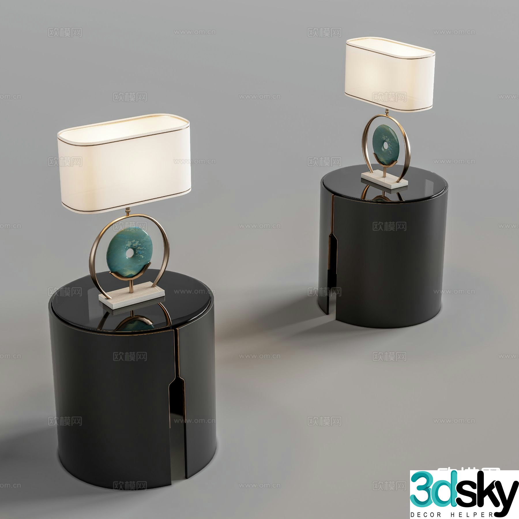 New Chinese desk lamp 3d model