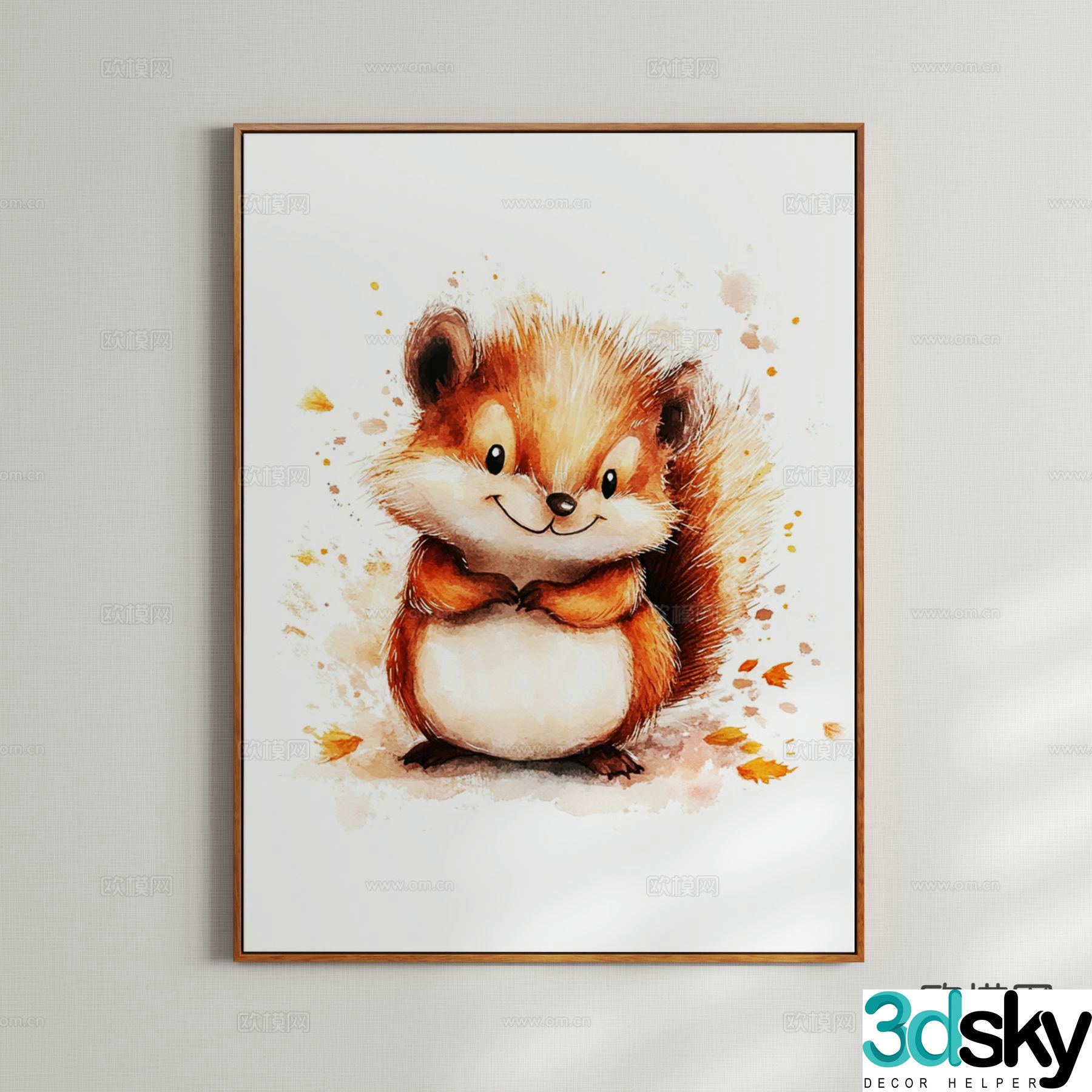 Decorative painting children’s painting cartoon painting hanging painting 3D model