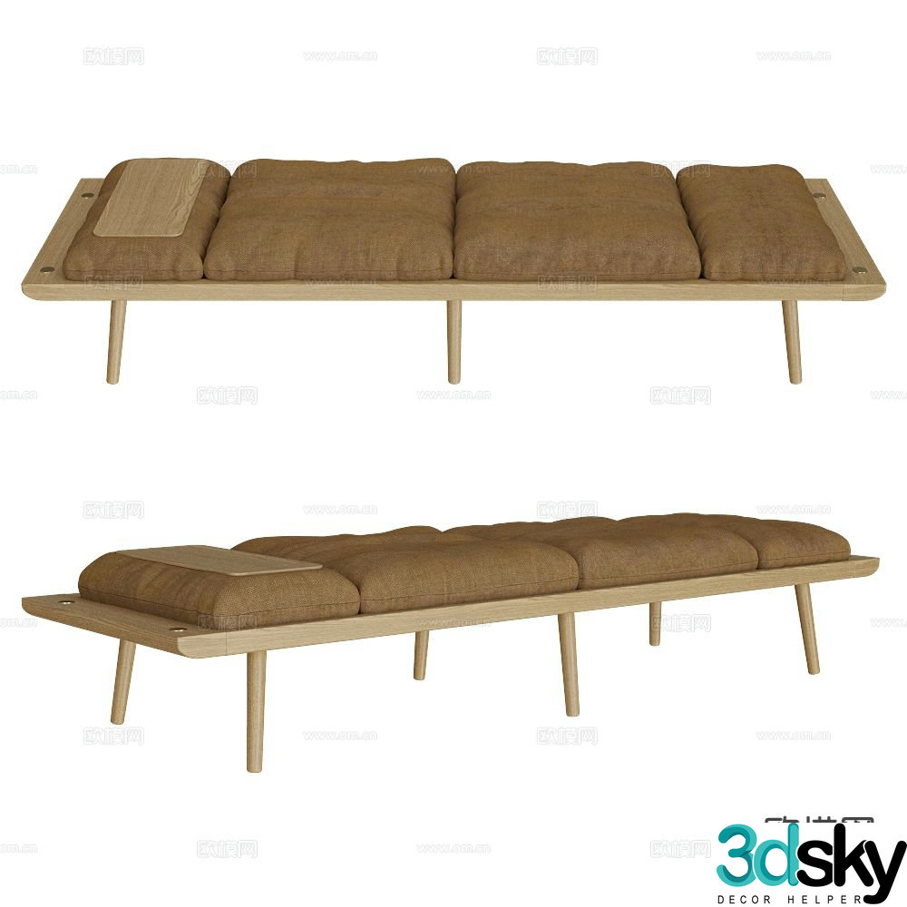 UMAGE Nordic log bench sofa stool 3d model