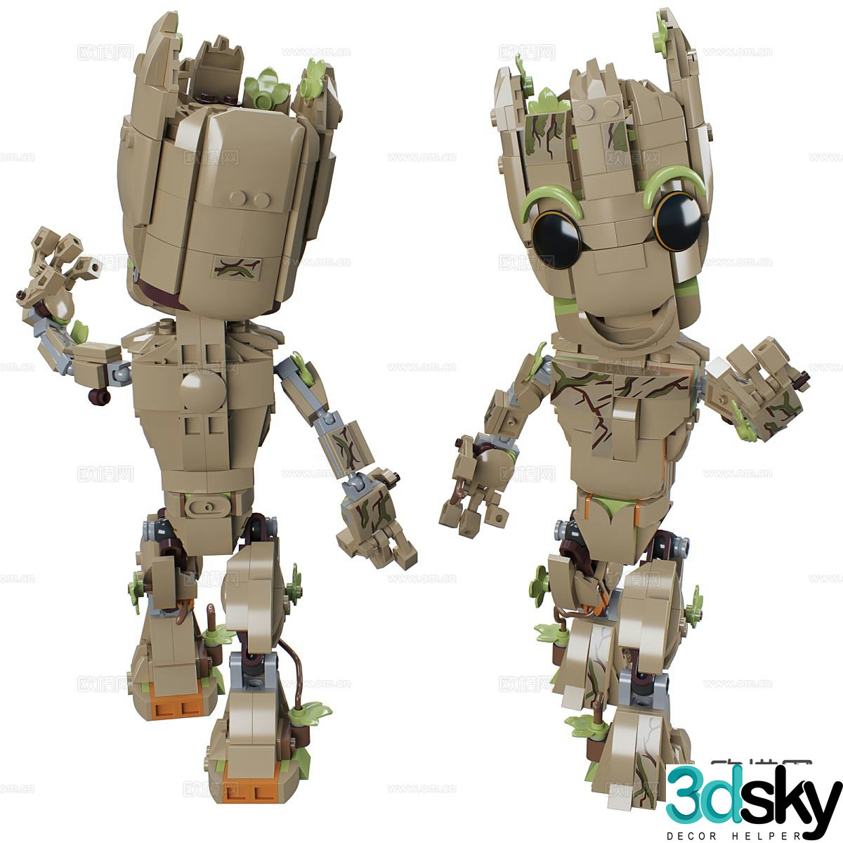 Groot figure doll 3d model