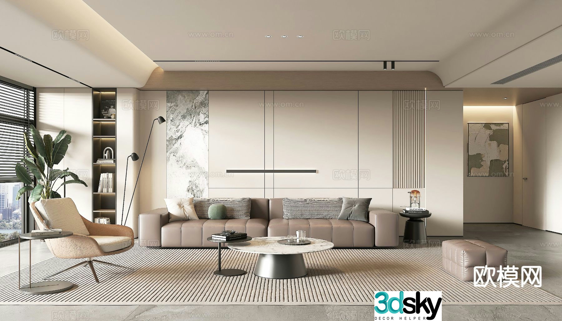 Modern living room 3d model
