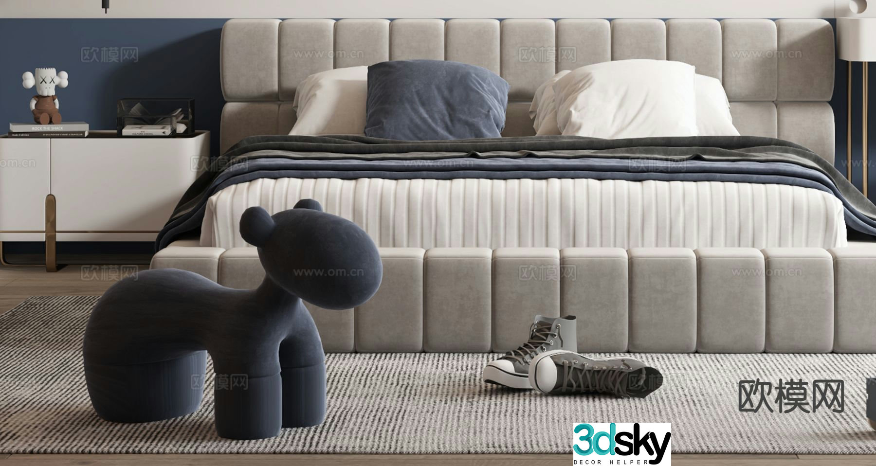 Modern children’s bed 3d model