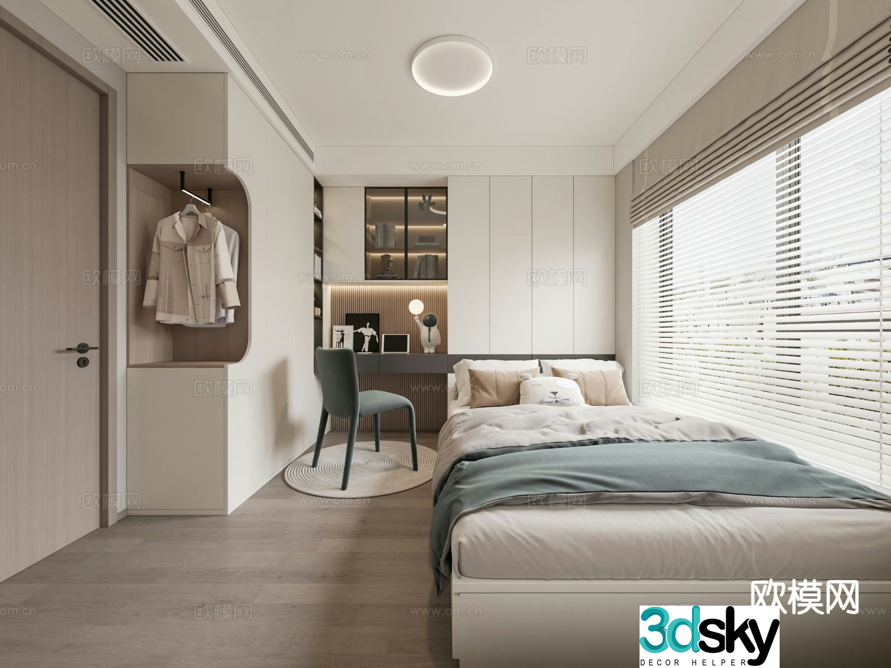 3d model of tatami bedroom and second bedroom