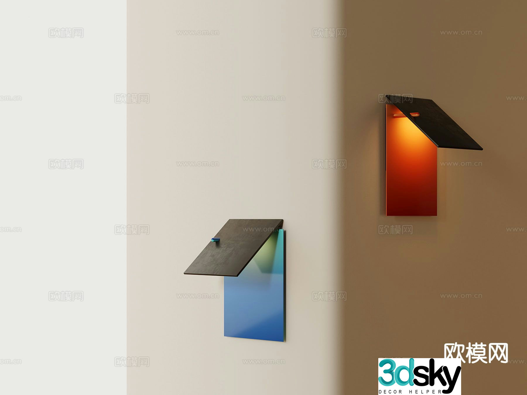 Minimalist wall lamp artistic wall lamp 3d model