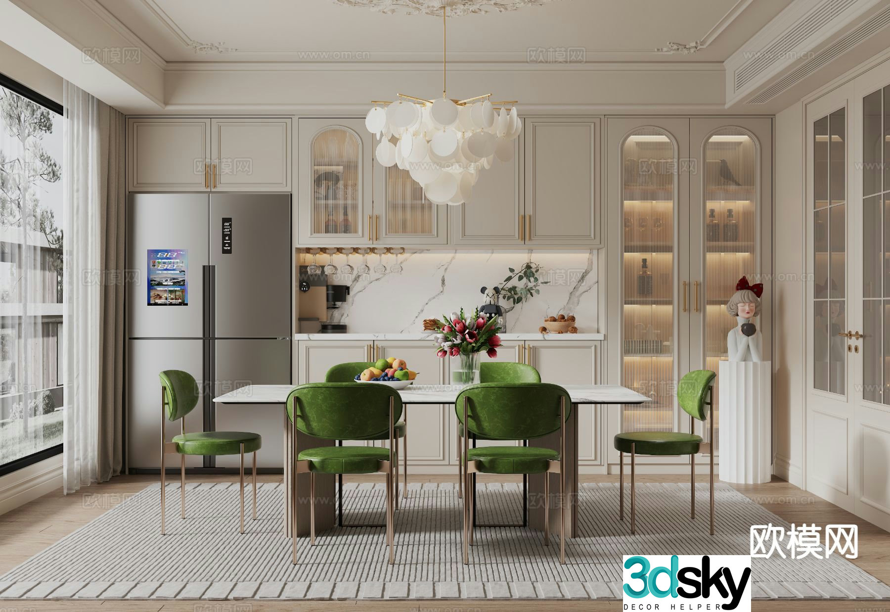 French restaurant 3d model