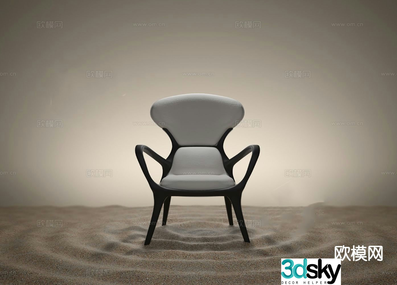 New Chinese style leisure chair chair armchair tea chair 3d model