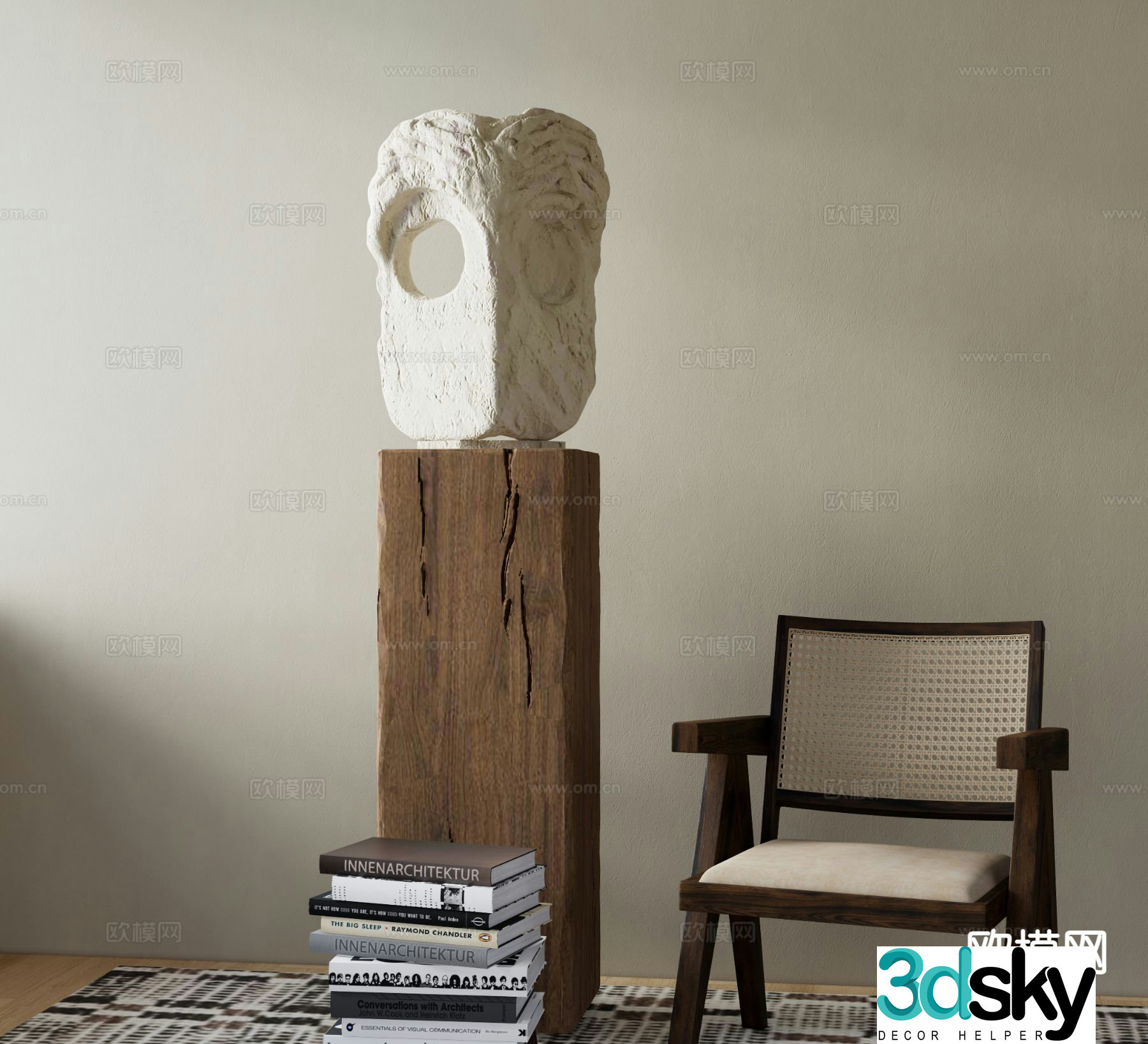 Wabi-sabi sculpture ornaments plaster sculptures artwork ornaments 3D model