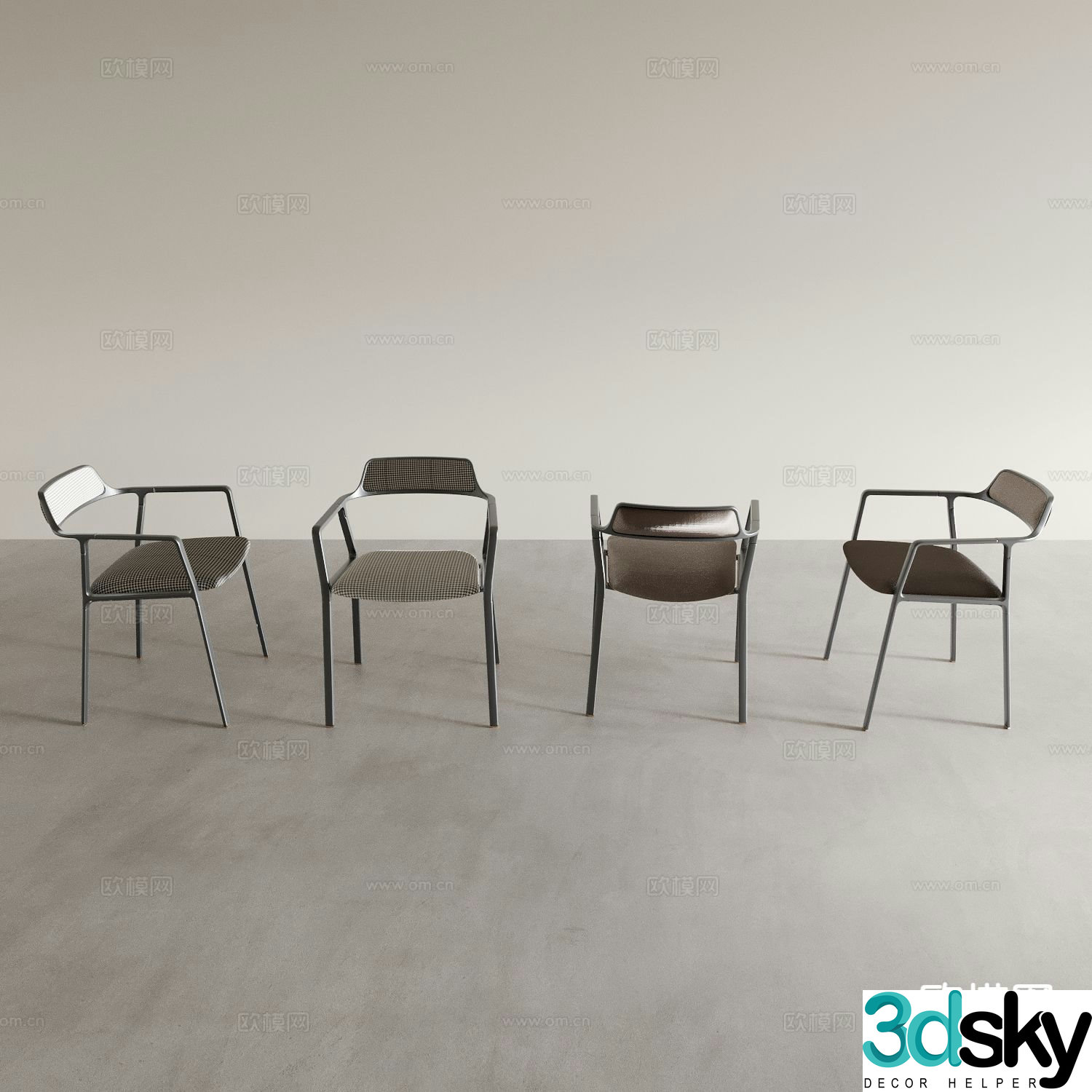 Metal Tea Chair Chair Sofa Chair Back Chair 3d model