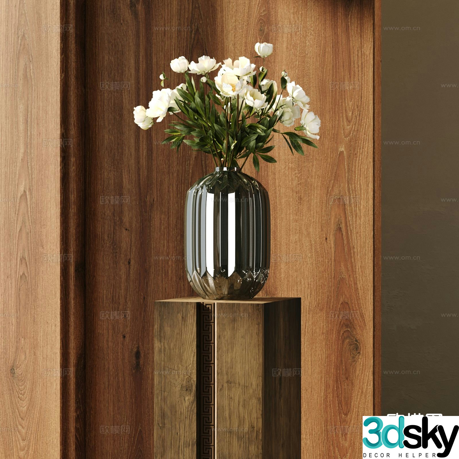 vase floral arrangement flowers flower arrangement 3d model