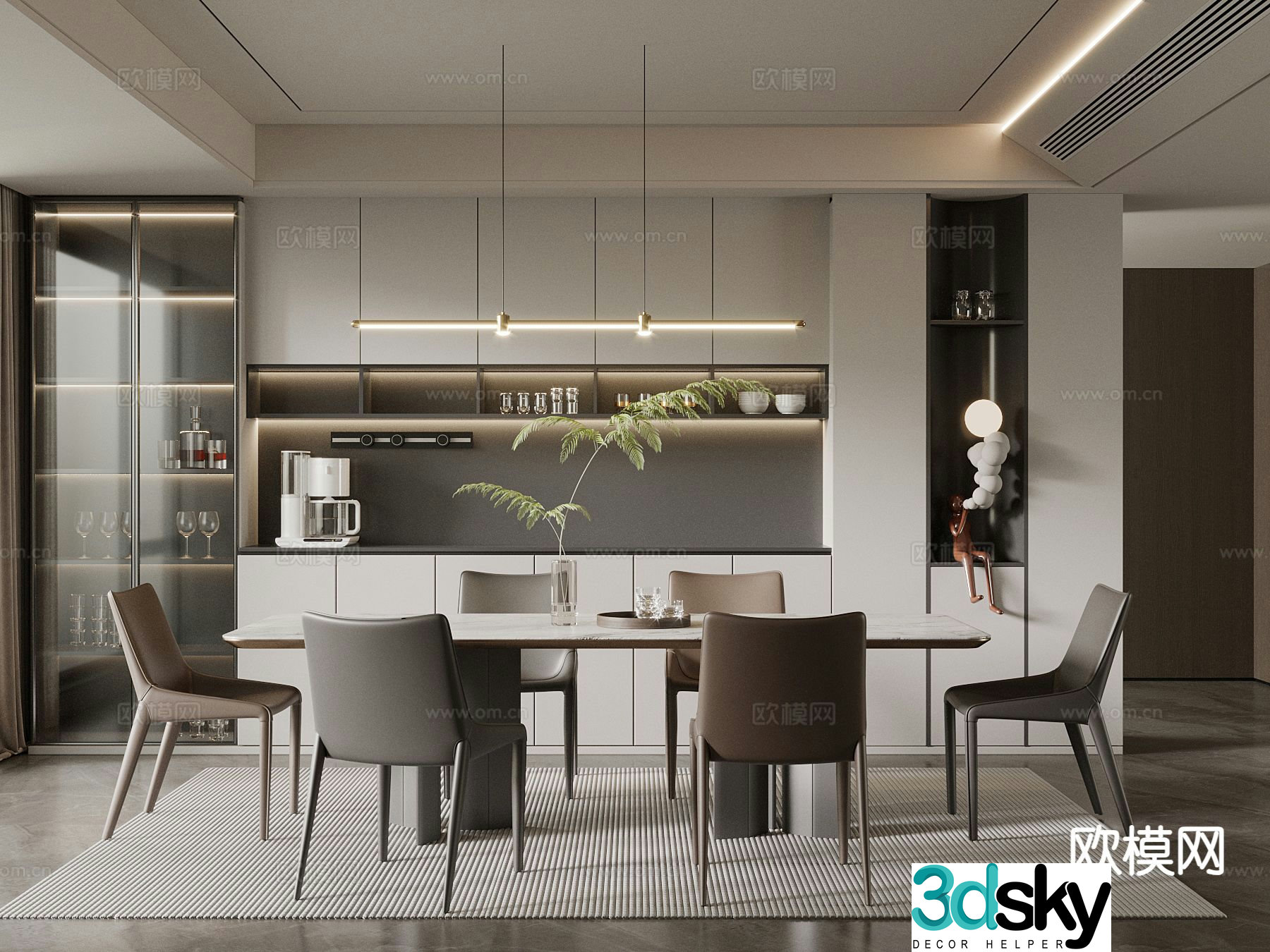 Italian restaurant 3d model