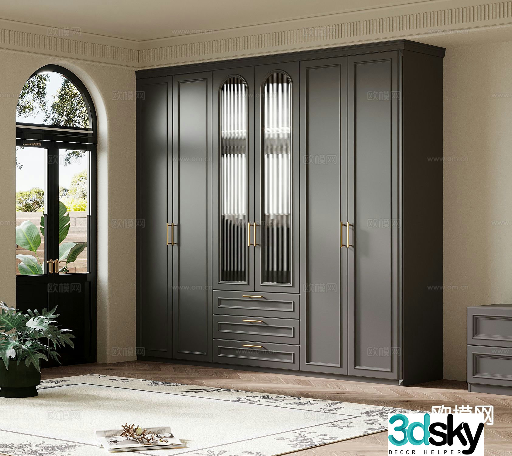 French wardrobe 3d model
