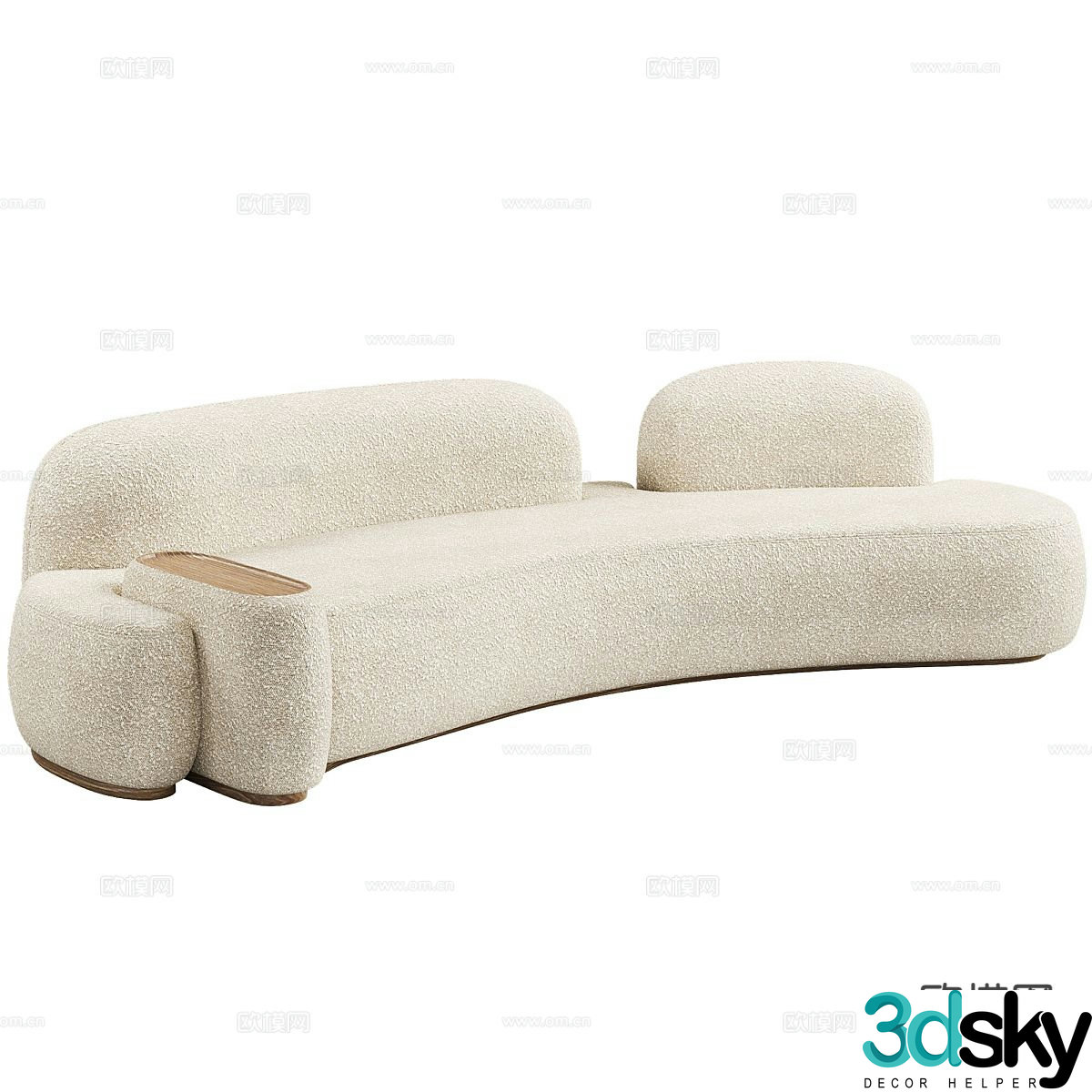 Special shaped sofa curved sofa 3d model