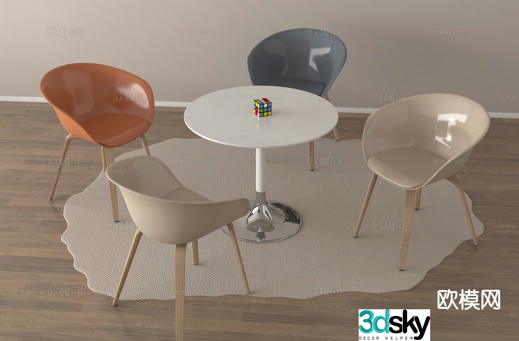 Leisure tables and chairs Negotiation tables and chairs 3d model