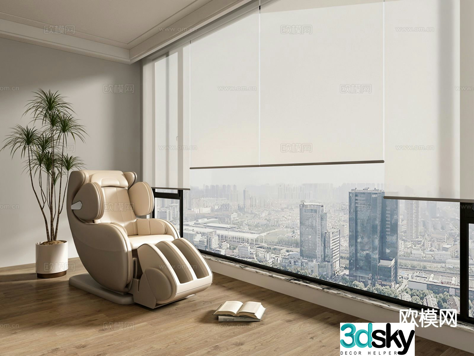 Curtains curtains roller blinds blackout curtains 3d model