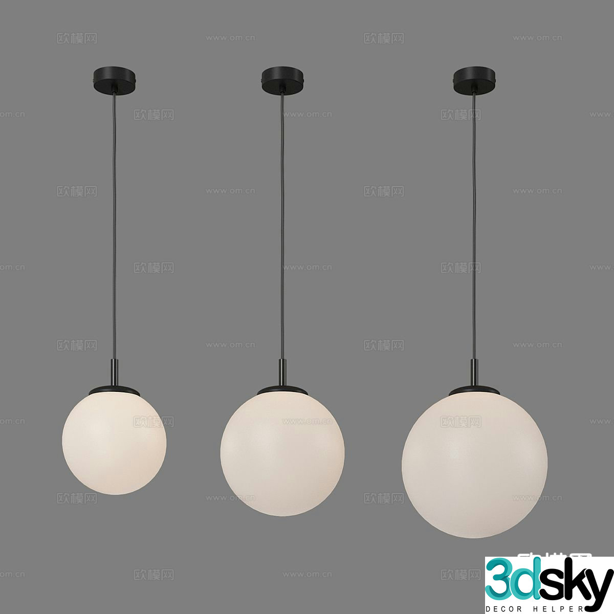 Modern minimalist chandelier dining room chandelier living room chandelier 3d model