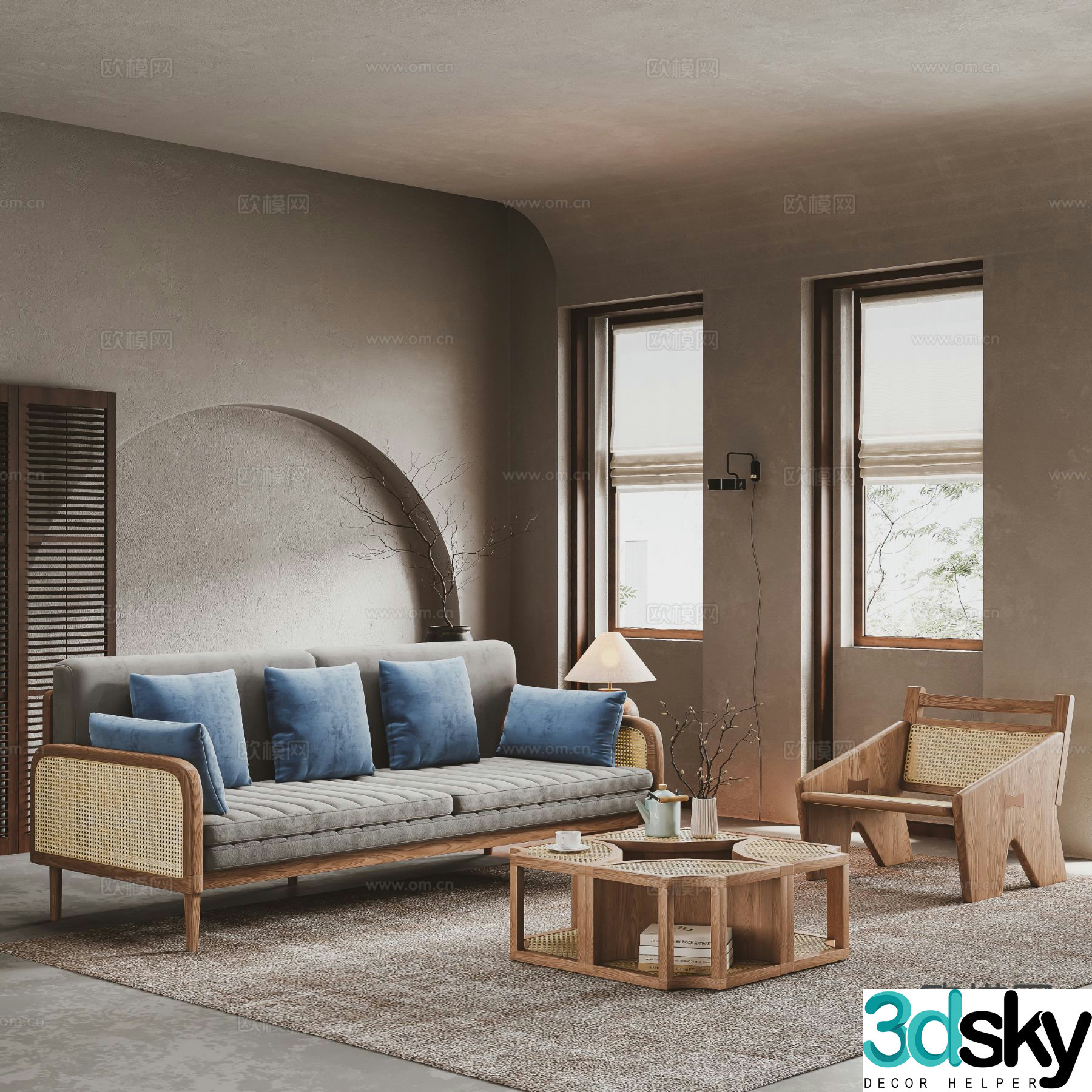 Wabi Sabi modular sofa 3d model