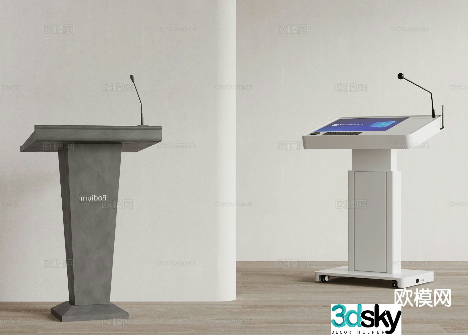 Modern podium 3d model