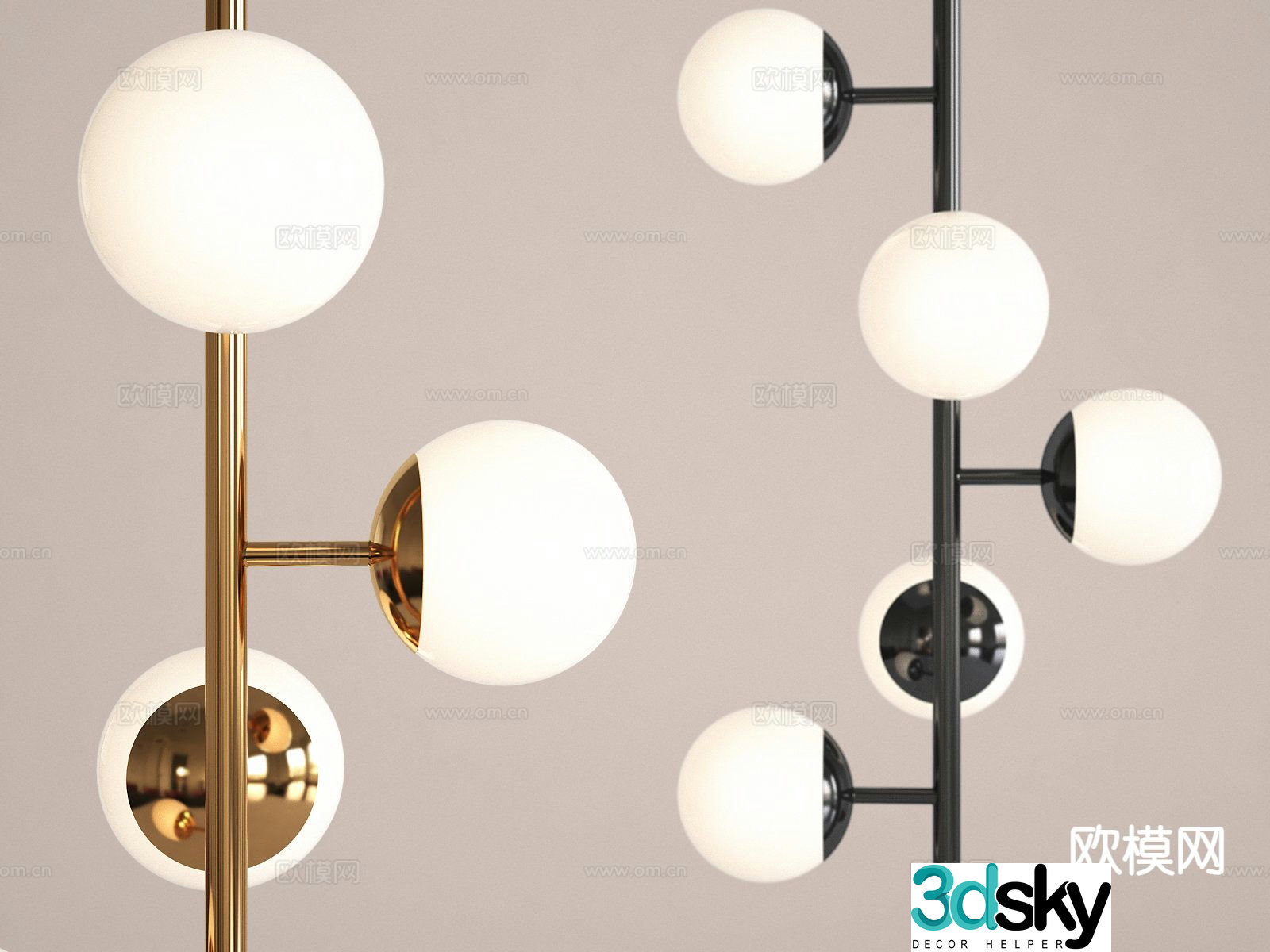Creative floor lamp 3d model