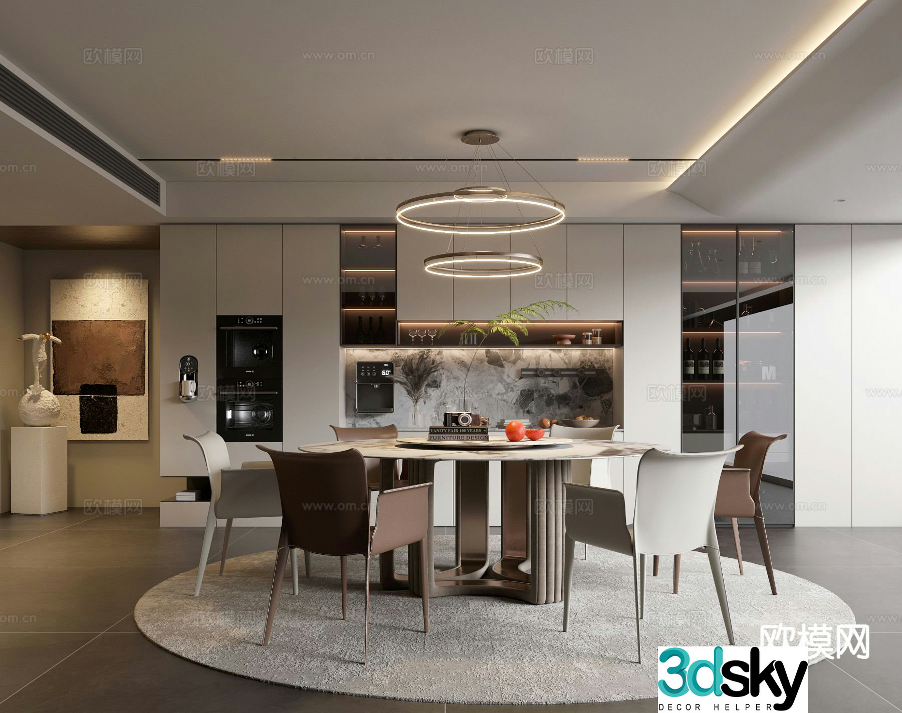 Modern restaurant 3d model