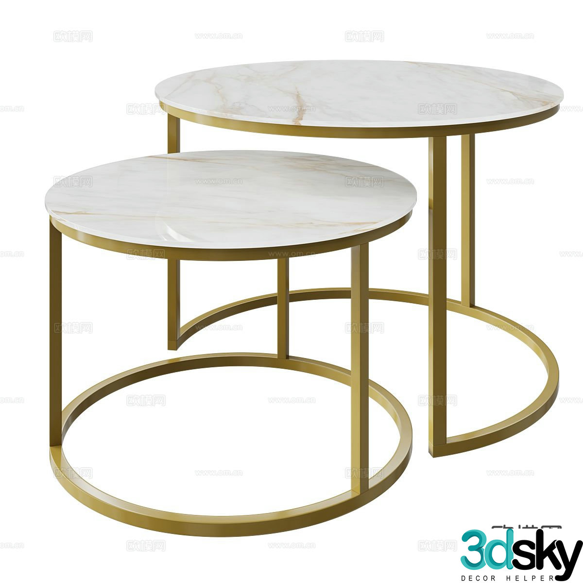 Light luxury coffee table mother-in-law coffee table 3d model