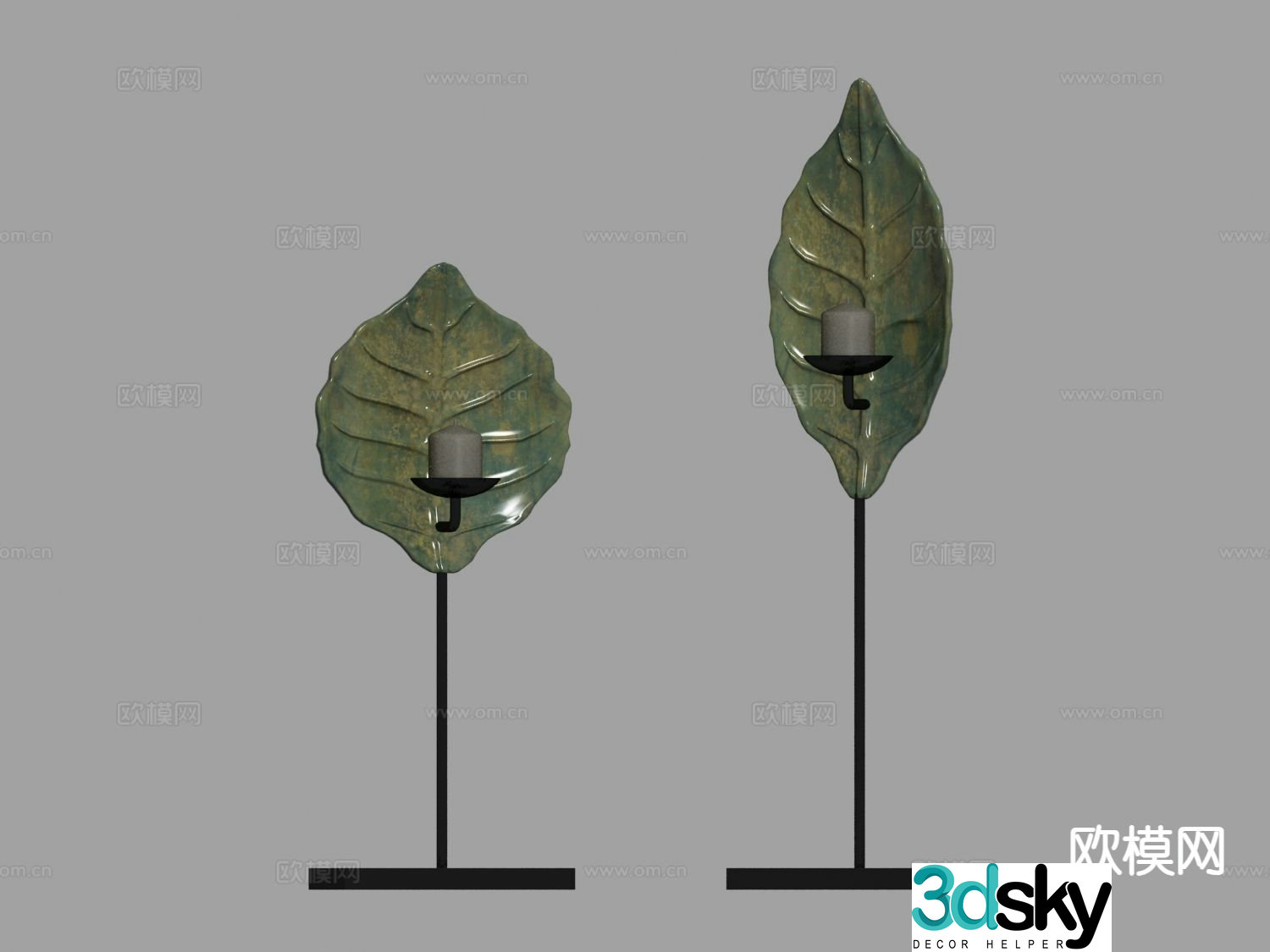 Candelabra lamp candle 3d model