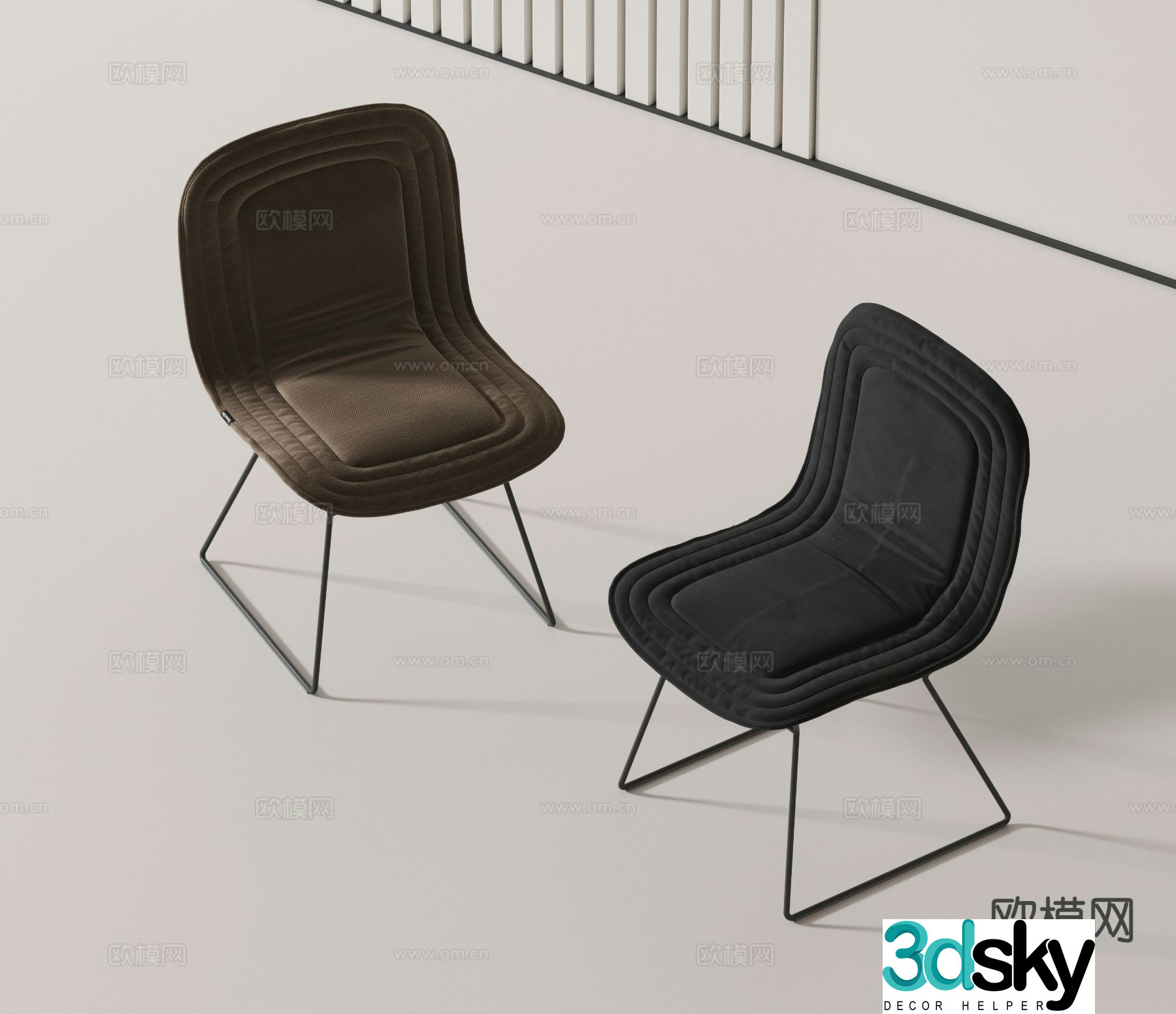 Modern chair single chair 3d model