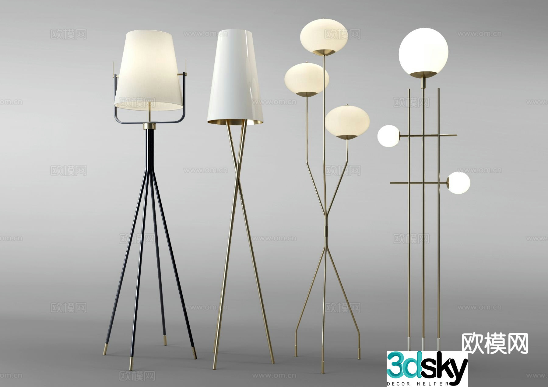 Modern floor lamp 3d model
