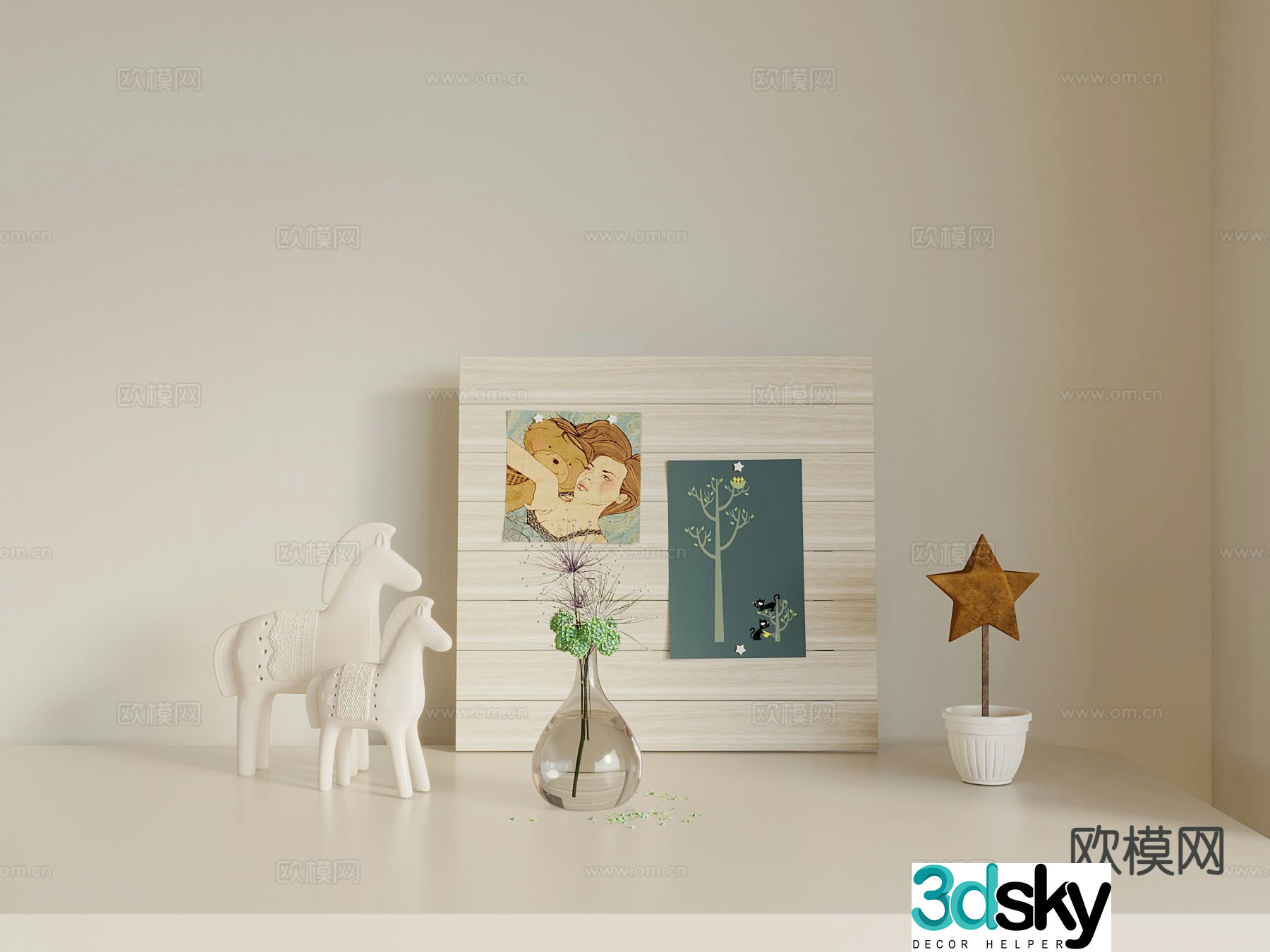 Ornaments vase crafts 3d model