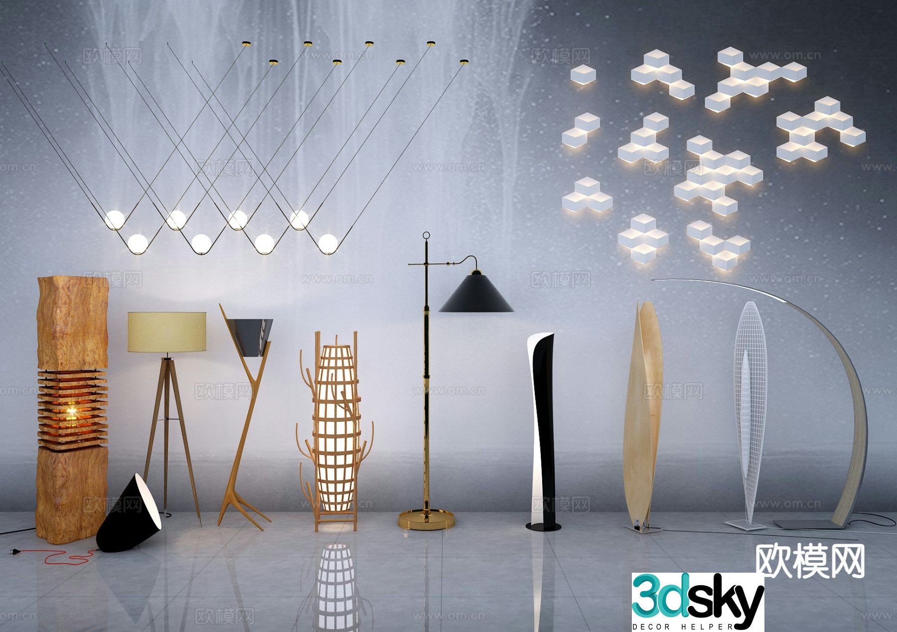 Creative floor lamp artistic floor lamp 3d model