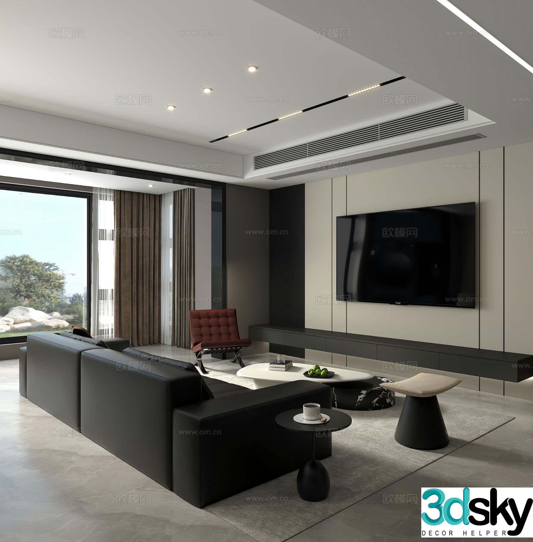 Italian living room 3d model
