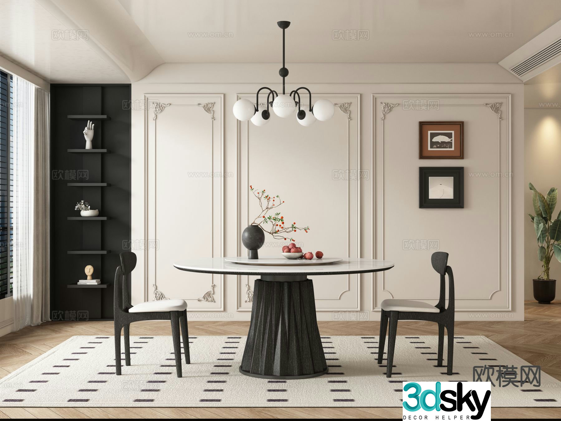 French restaurant 3d model