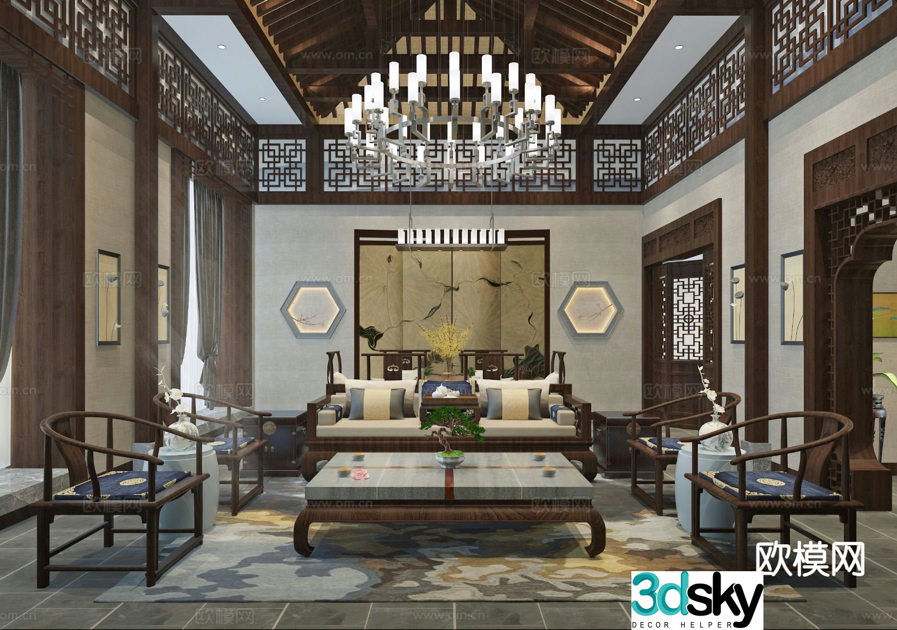 Chinese restaurant 3d model