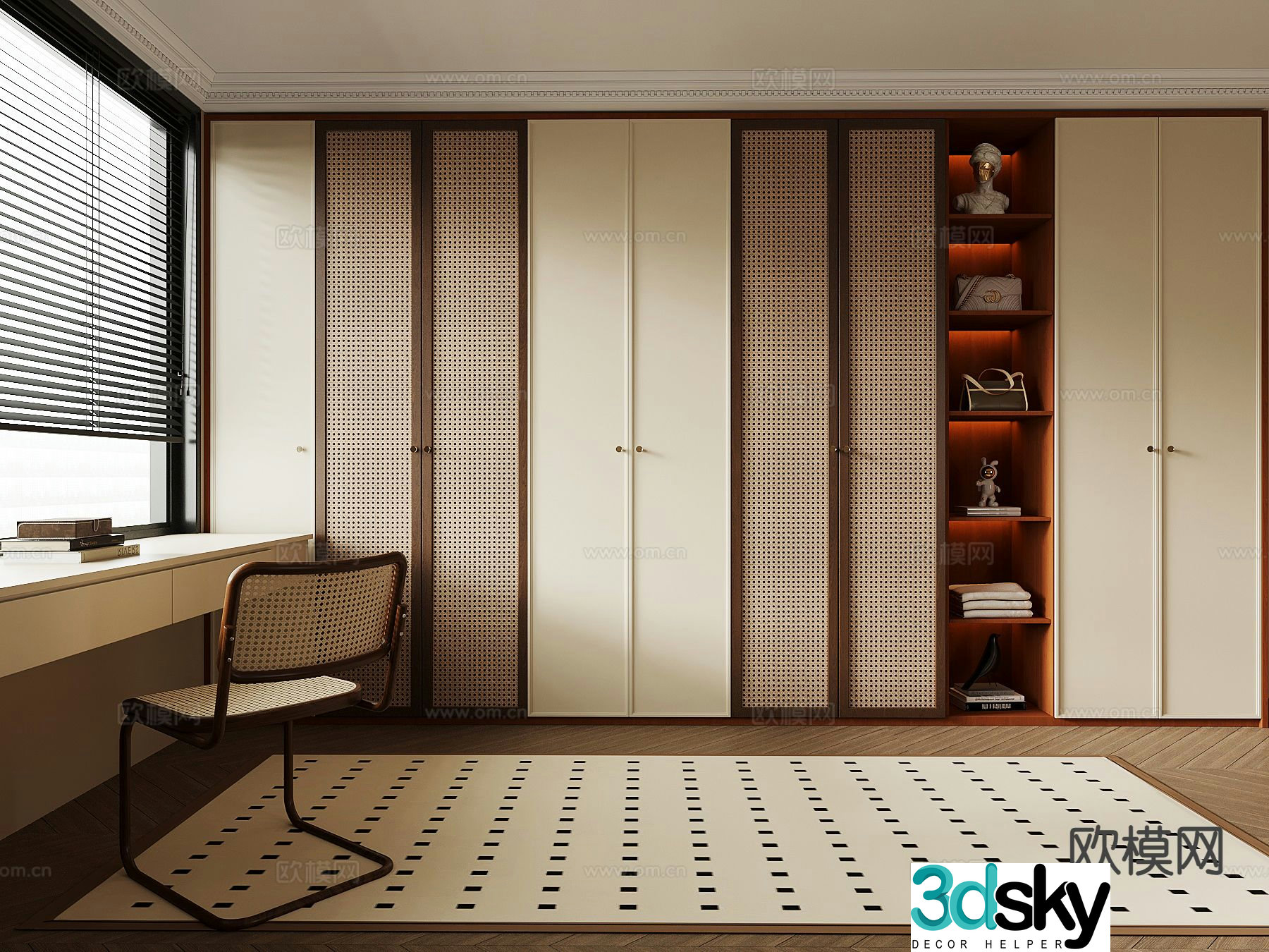 Medieval style cloakroom 3D model