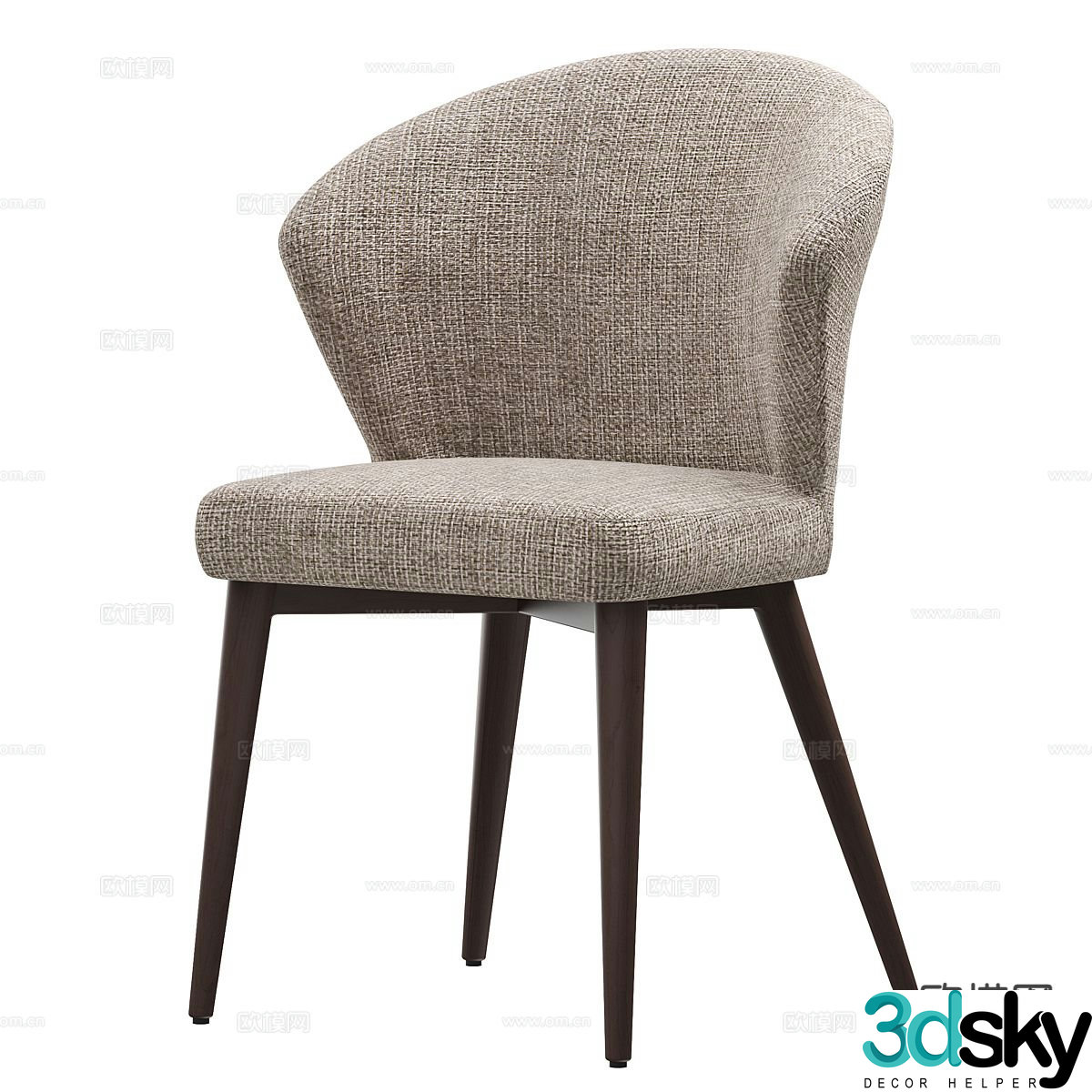 Modern chair dining chair 3d model