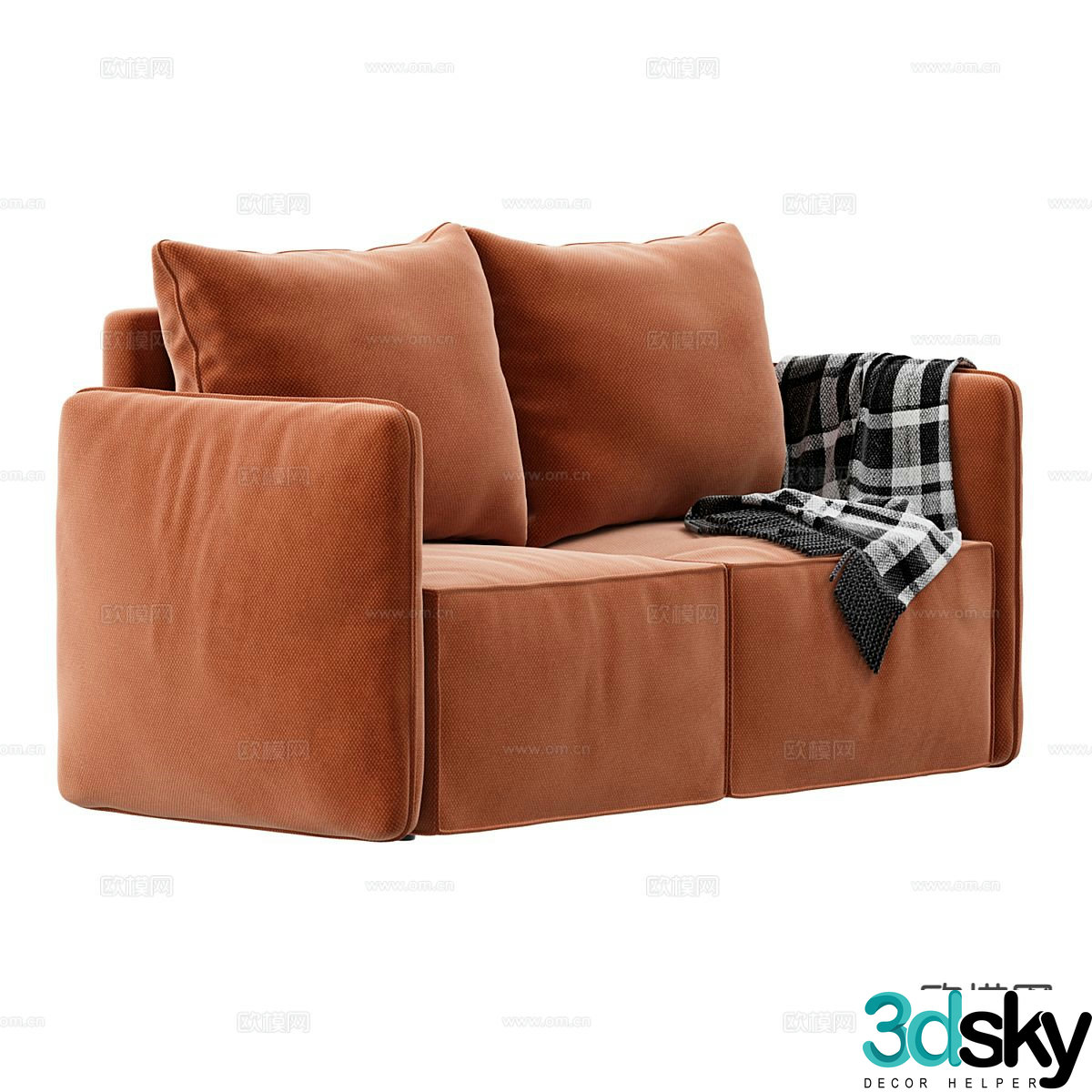 Double sofa 3d model