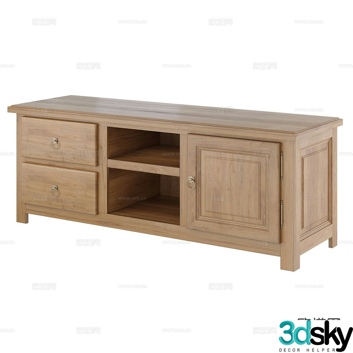 Nordic simple TV cabinet 3D model