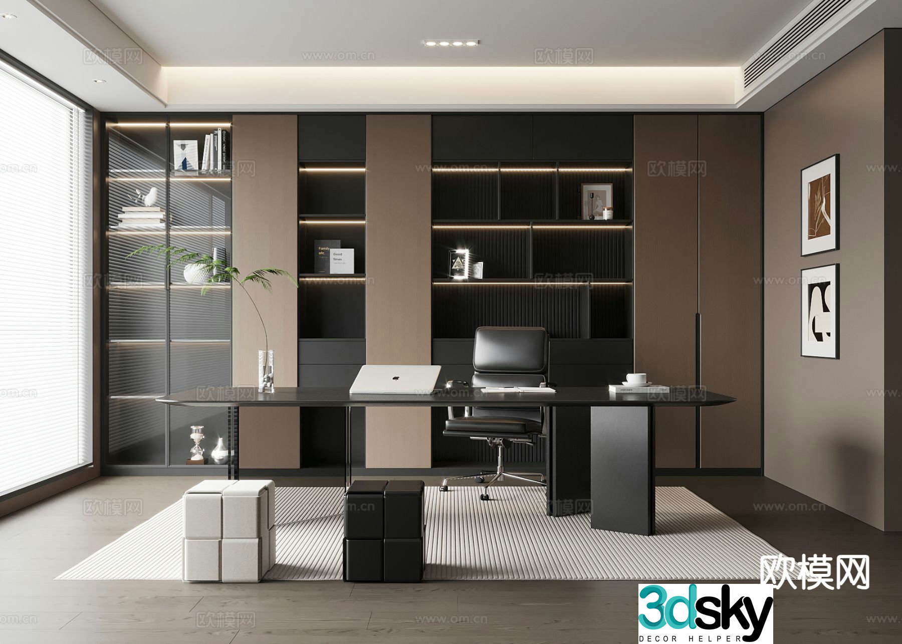 Italian minimalist study 3D model