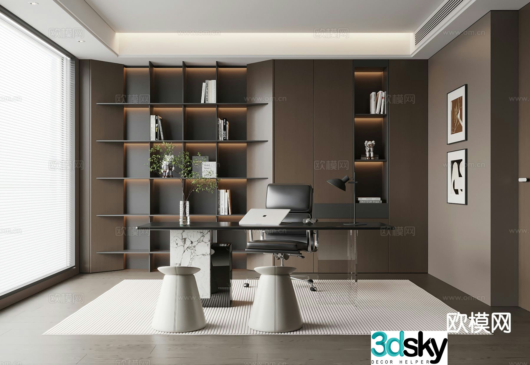 Italian minimalist study 3D model