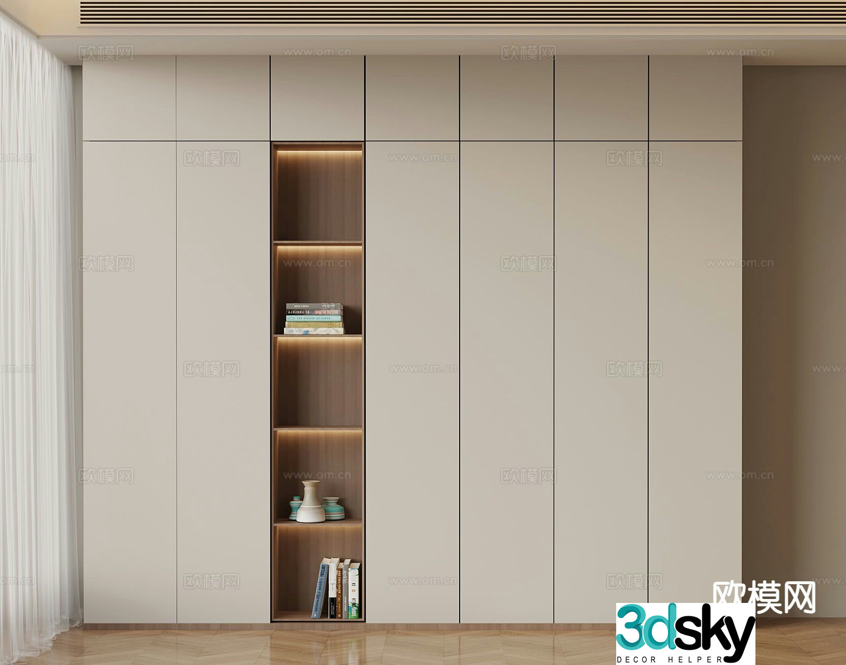 Minimalist wardrobe 3d model