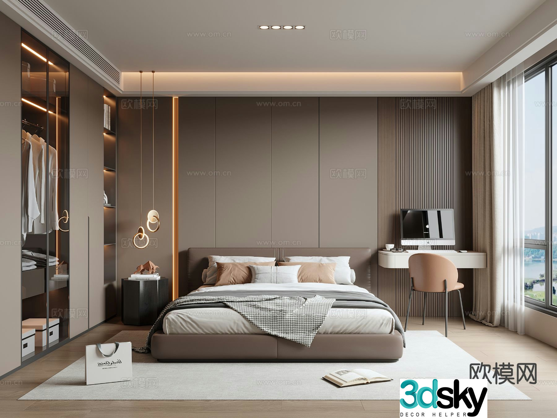 Italian style bedroom master bedroom 3d model